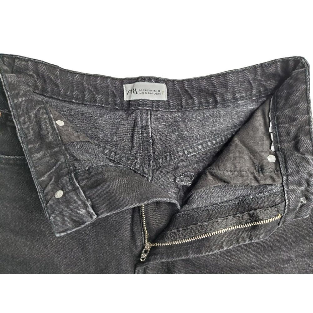 Zara Womens Sz 8 Cutoff Gray Denim Jean Shorts - Picture 2 of 3